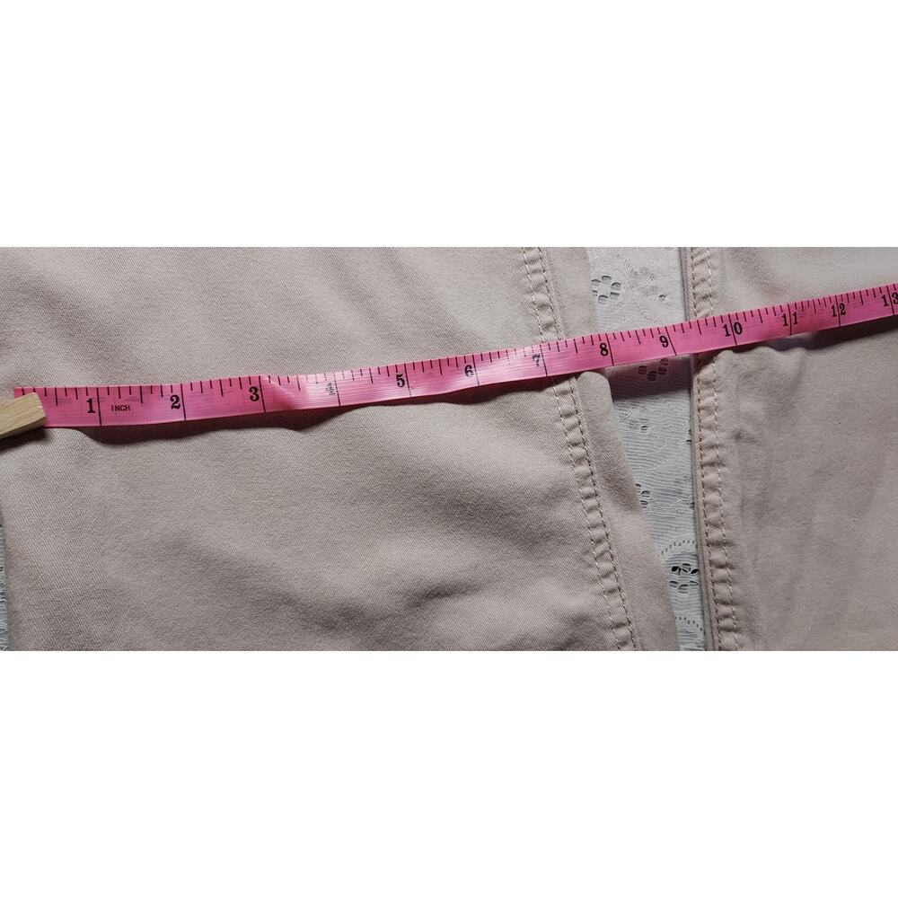 VTG Y2K l.e.i. Sophia Hipster Flare Low Rise Khaki Jeans Size 5 - Picture 13 of 15